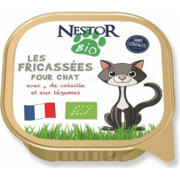 Nestor Bio Fricassées BIO à la volaille pour chat sans céréales