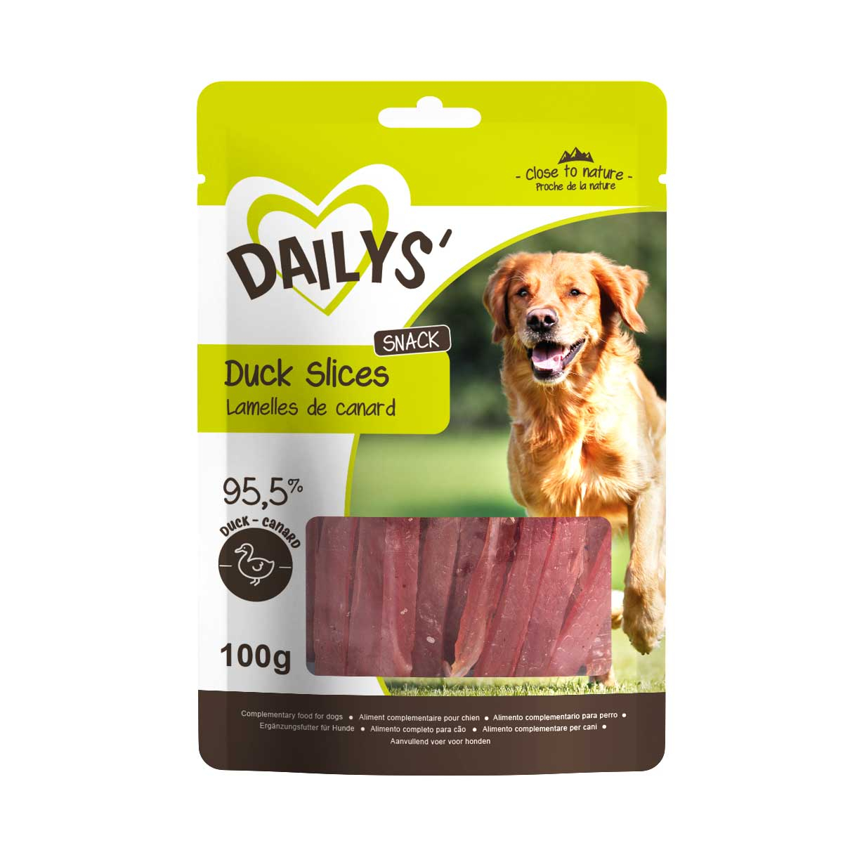 Dailys Snacks 100 % natürliche Entensteifen für Hunde