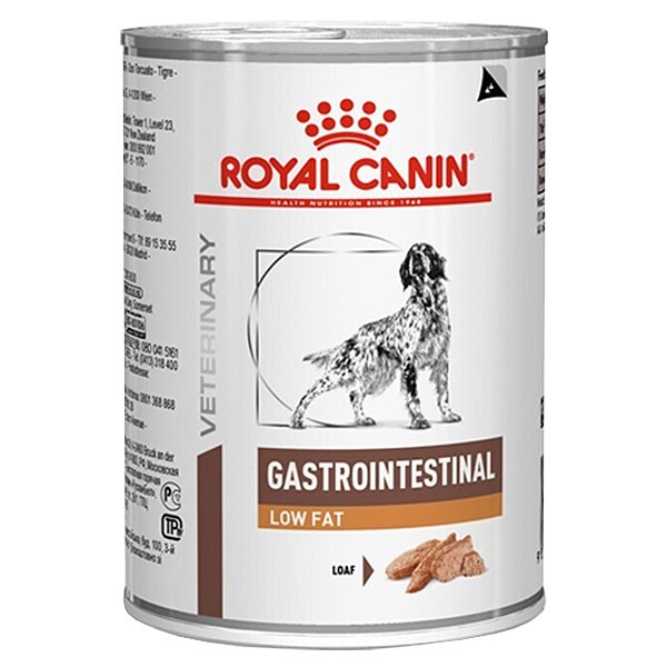 Royal Canin Veterinary Diet Gastro Intestinal Low Fat en boîte pour chien 