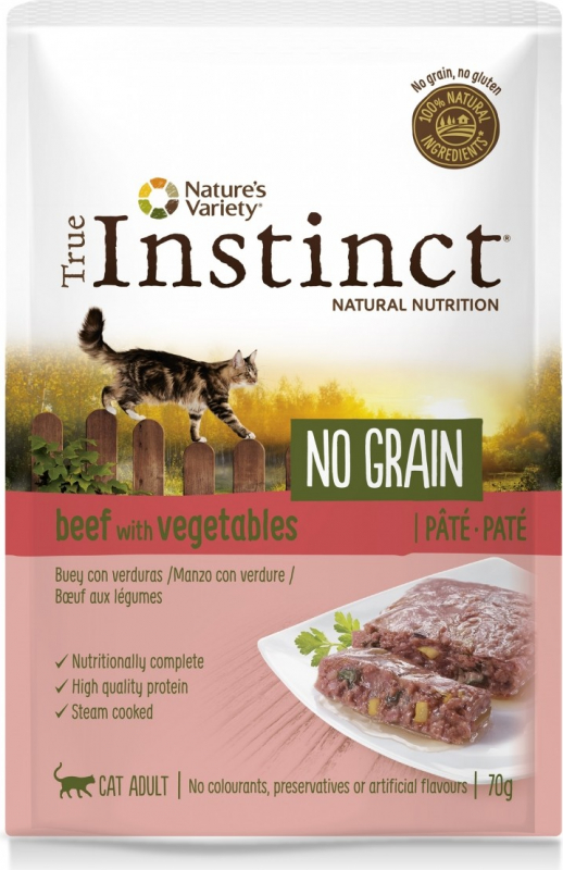 TRUE INSTINCT graanvrij natvoer voor volwassen katten - 4 smaken naar keuze