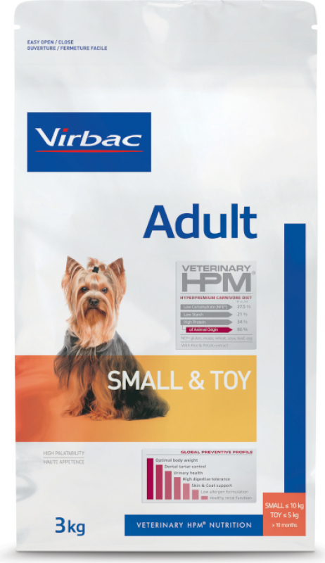 VIRBAC Veterinary HPM Small & Toy pour chien adulte de petite taille
