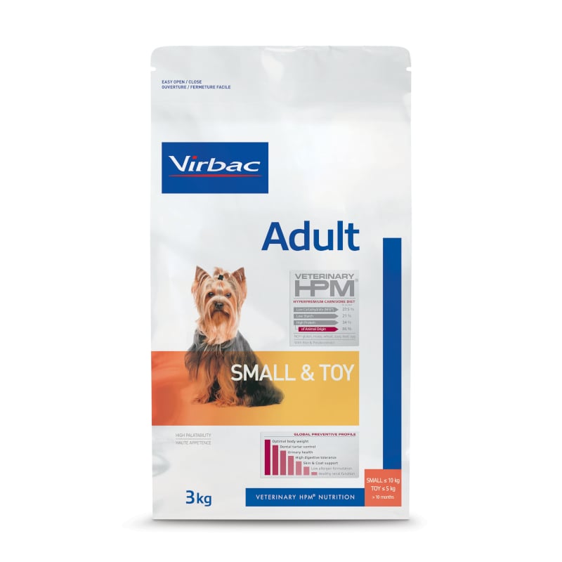 VIRBAC Veterinary HPM Small & Toy pour chien adulte de petite taille