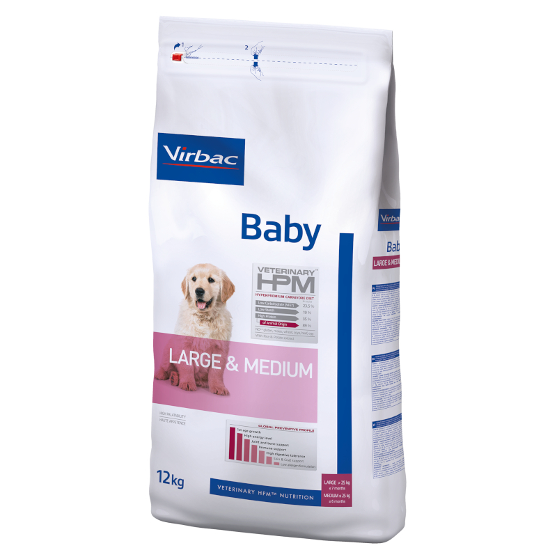 VIRBAC Veterinary HPM Baby Ração seca sem cereais para cachorros