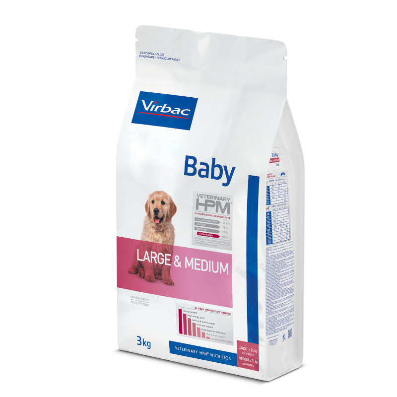 VIRBAC Veterinary HPM Baby Ração seca sem cereais para cachorros