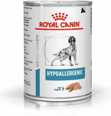 Royal Canin Veterinary Diet Hypoallergenic pour chien en boîte