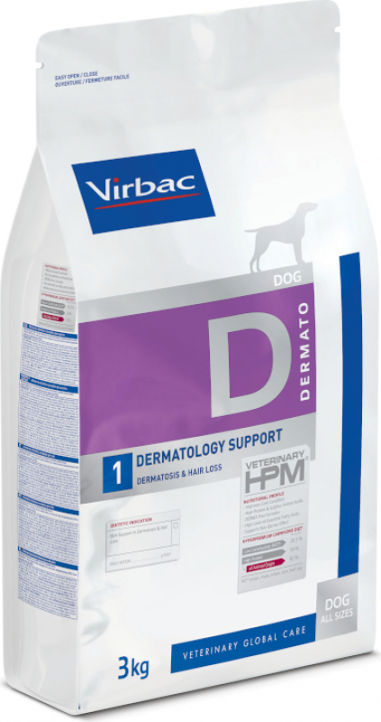 Virbac Veterinary HPM D1 - Dermatology Support pour chien adulte