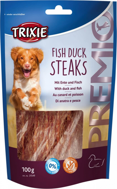 Friandises pour chien TRIXIE PREMIO Fish Duck Steaks au canard et au poisson