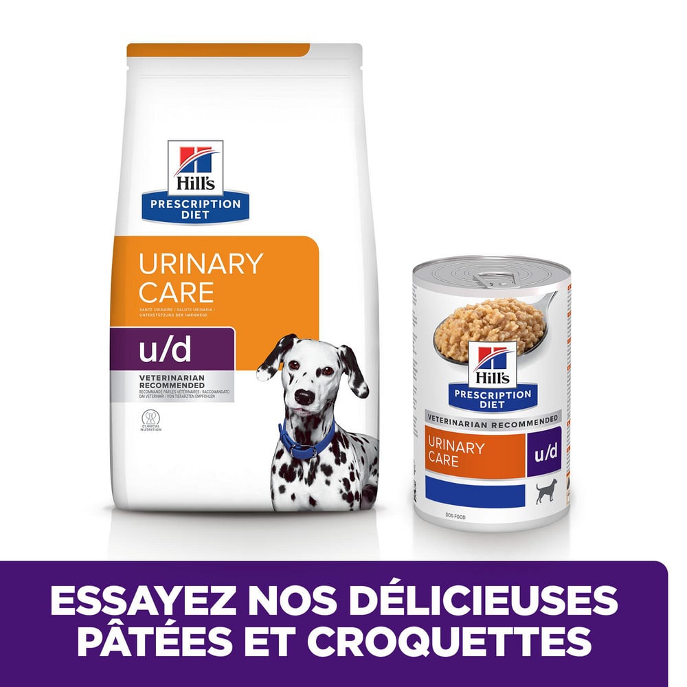 Pâtée HILL'S Prescription Diet U/D Urinary Care pour chien adulte