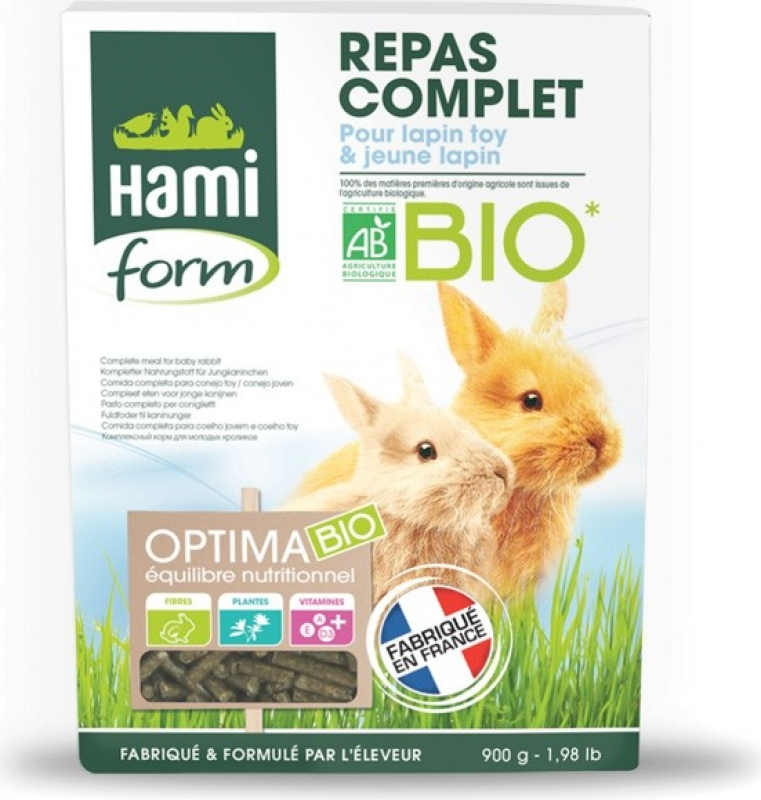 Hamiform Optima Bio Komplette Mahlzeit Junges Kaninchen und Toy Kaninchen