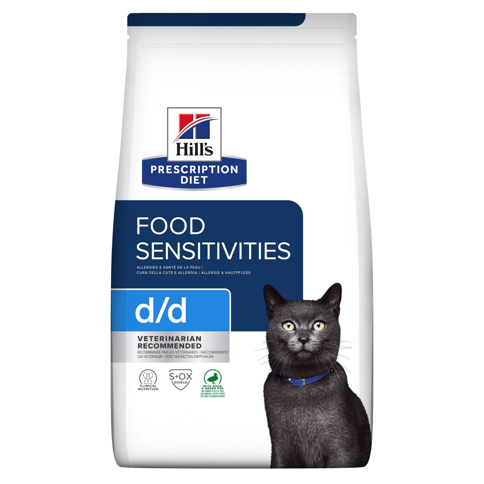 HILL'S Prescription Diet D/D Food Sensitivities para gatos adultos - Pato e ervilhas