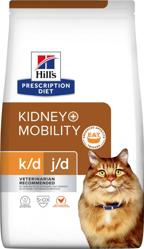 HILL'S Prescription Diet k/d j/d Kidney+Mobility Croquettes pour Chat au Poulet
