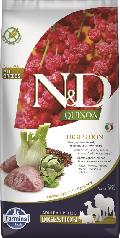 FARMINA N&D DIGESTION Quinoa Agnello & Finocchio per Cani Adulti