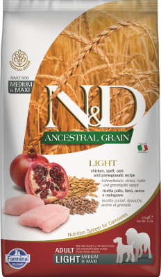 FARMINA N&D Ancestral Grain LIGHT Medium Maxi