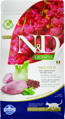 FARMINA N&D DIGESTION Quinoa Agneau & Fenouil pour Chat Adulte