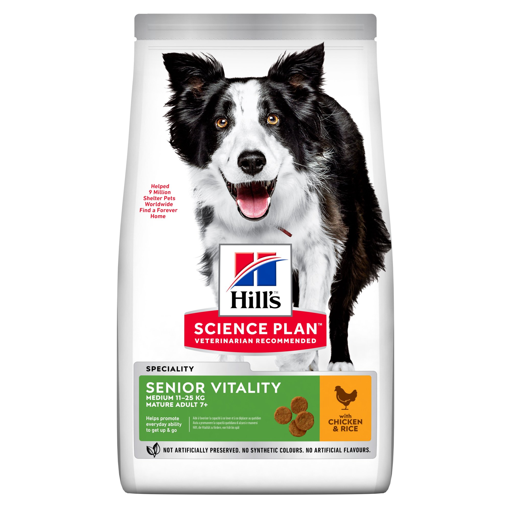 HILL'S Science Plan Canine Mature Adult 7+ Senior Vitality Medium croquettes pour chien adulte de taille moyenne