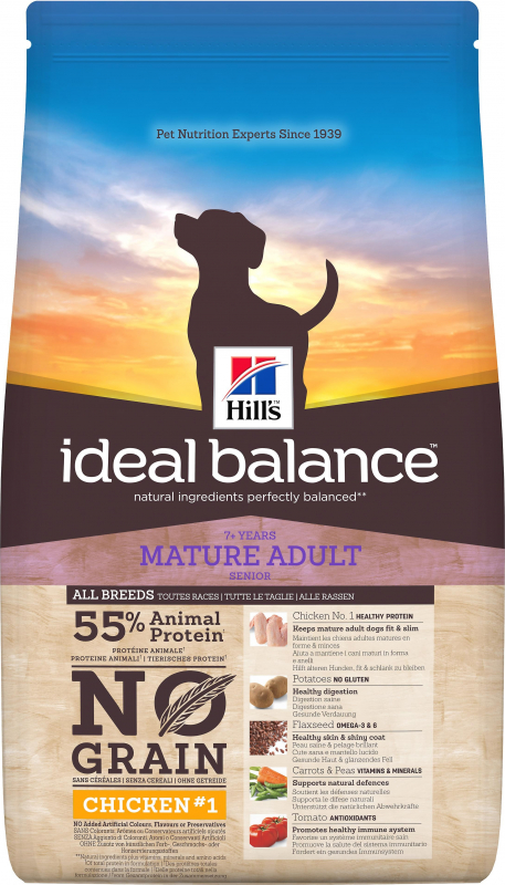 HILL'S Ideal Balance Sans Céréales Mature Poulet & Pomme de Terre pour chien Senior