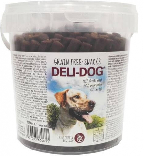 Friandises DELI-DOG Grain Free Sans Céréales au Poulet pour Chien