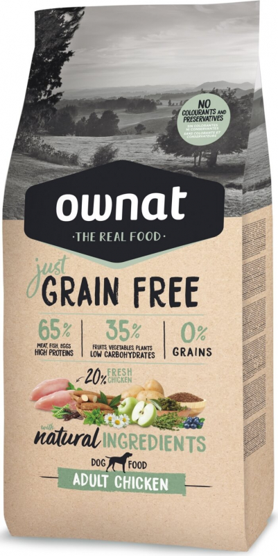 OWNAT Just Grain Free Adult senza cereali al pollo per cani adulti