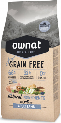 OWNAT Just Grain Free Adult Cordero sin cereales para perros adultos