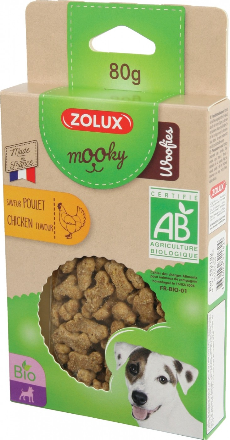 Snacks Bio ZOLUX Mooky para perros y cachorros - 4 sabores para escoger