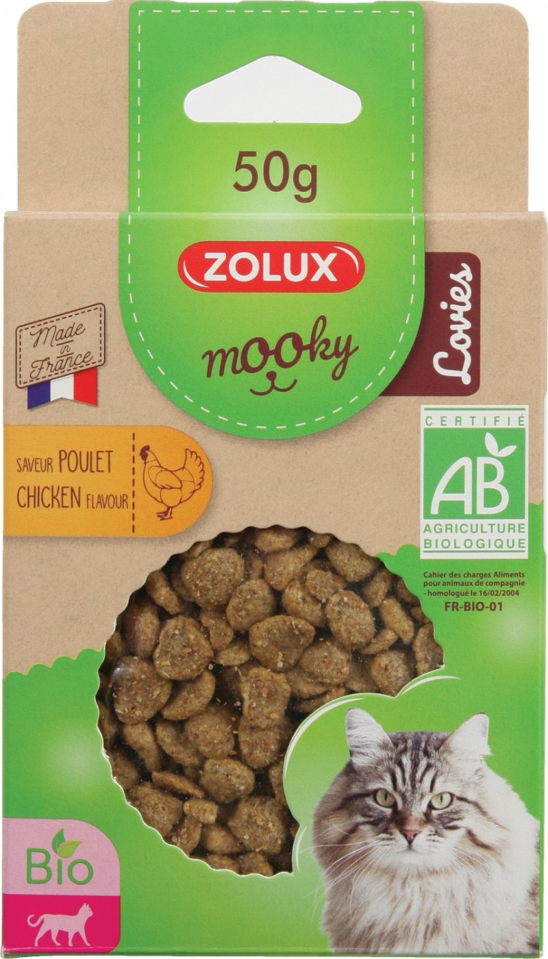 Snacks ZOLUX Mooky Bio Lovies voor katten en kittens - 4 smaken