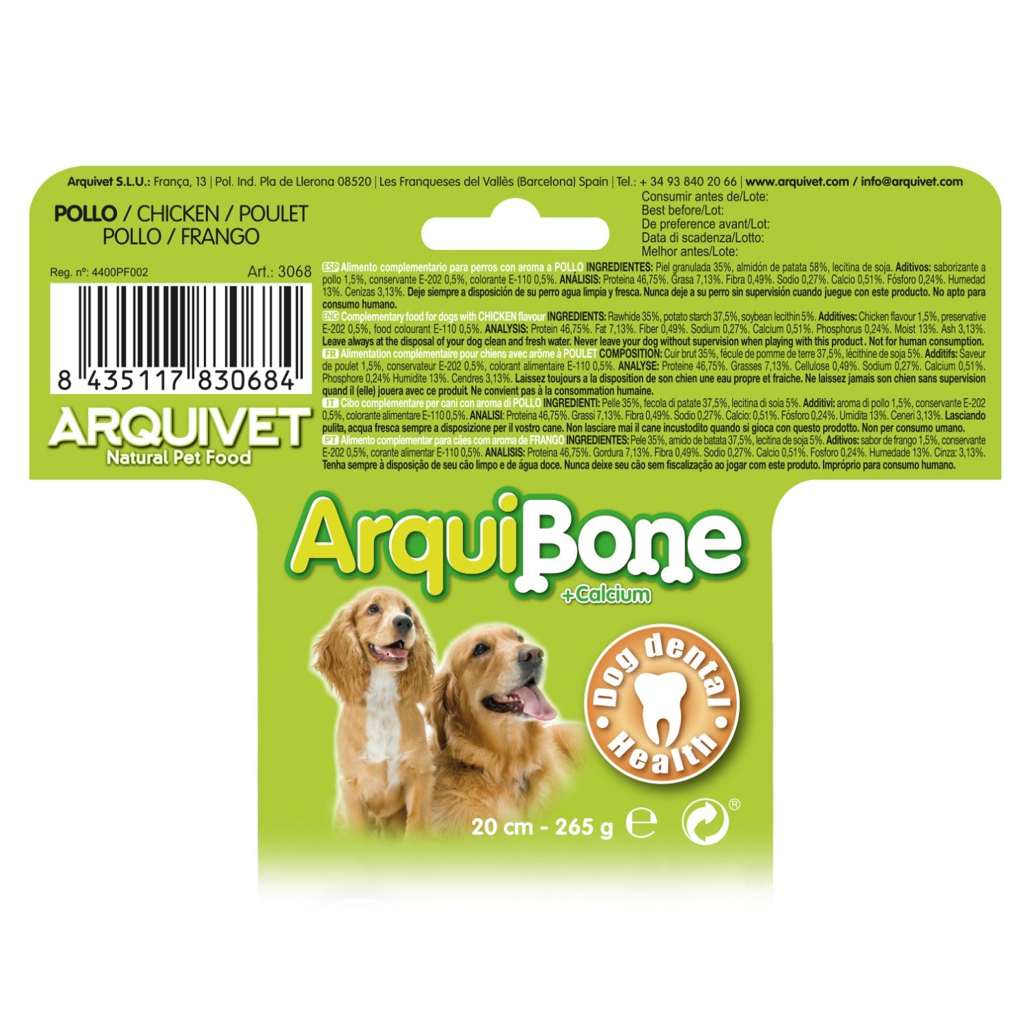 Osso da masticare ARQUIVET Bone - 4 diversi gusti