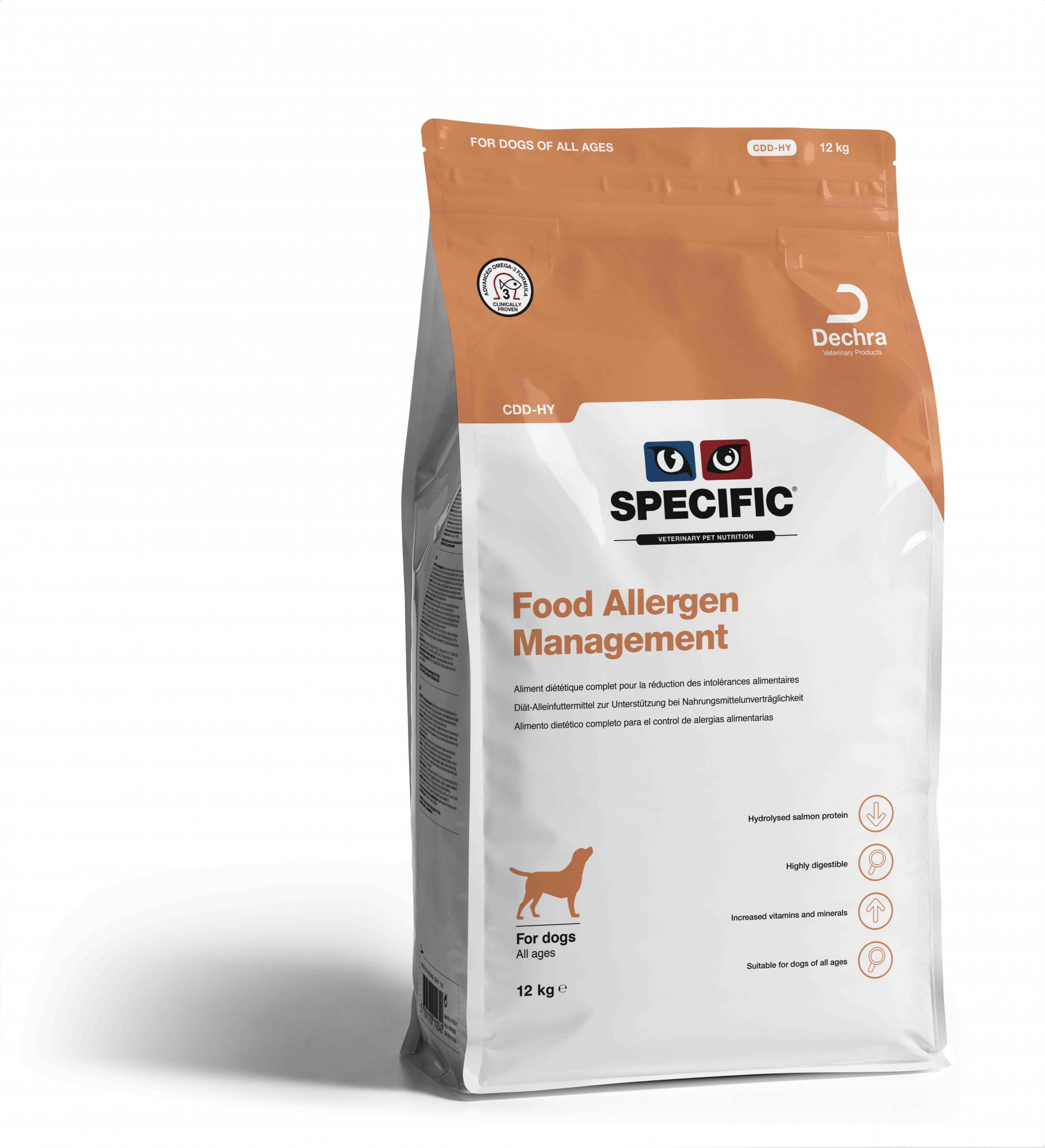 SPECIFIC CDD-HY Food Allergy Management Alimentação veterinária para cão com problemas gastrointestinais