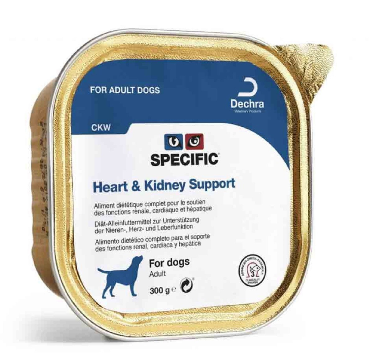 Scatola di 6 Patè CKW Heart & Kidney Support 300g per Cani Adulti
