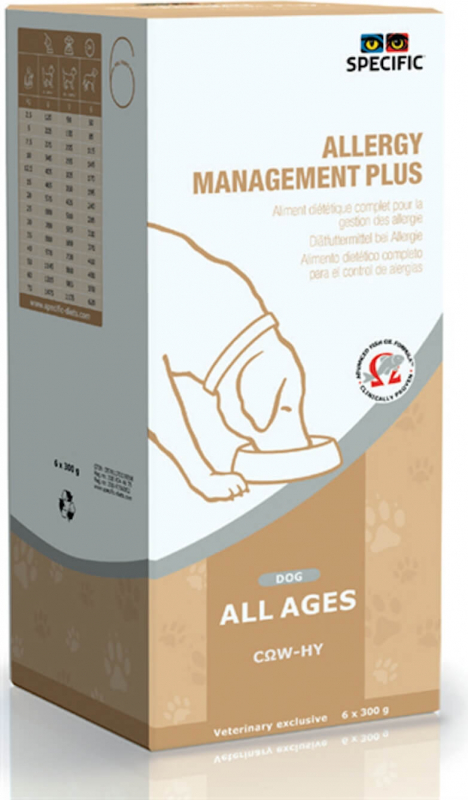 Pack de 6 Patés SPECIFIC COW-HY Allergy Management Plus 300g para perro y cachorro Sensible