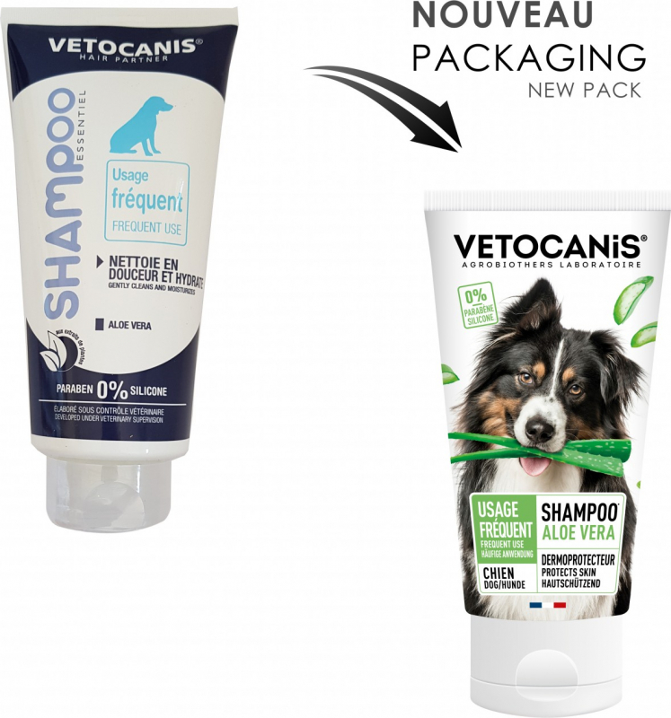 Vetocanis Shampooing pour chien - Usage fréquent 