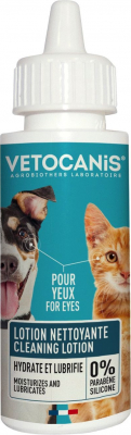 Vétocanis lotion nettoyante yeux pour chien / chat