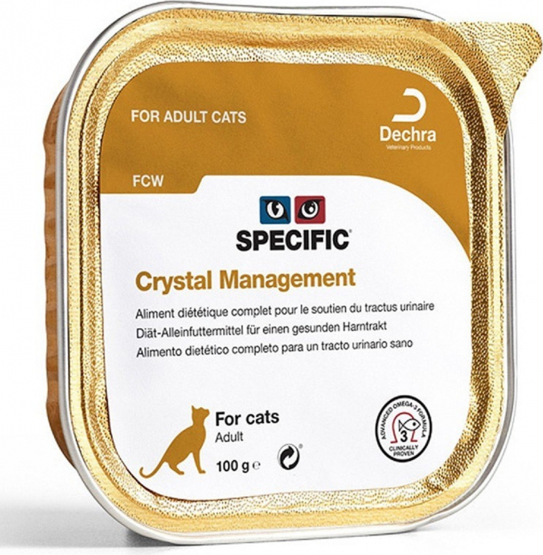 Pack de 7 Pâtées SPECIFIC FCW Crystal Management 100g pour Chat Adulte