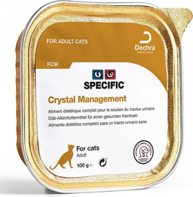 Pack de 7 Patés SPECIFIC FCW Crystal Management 100g para Gato Adulto