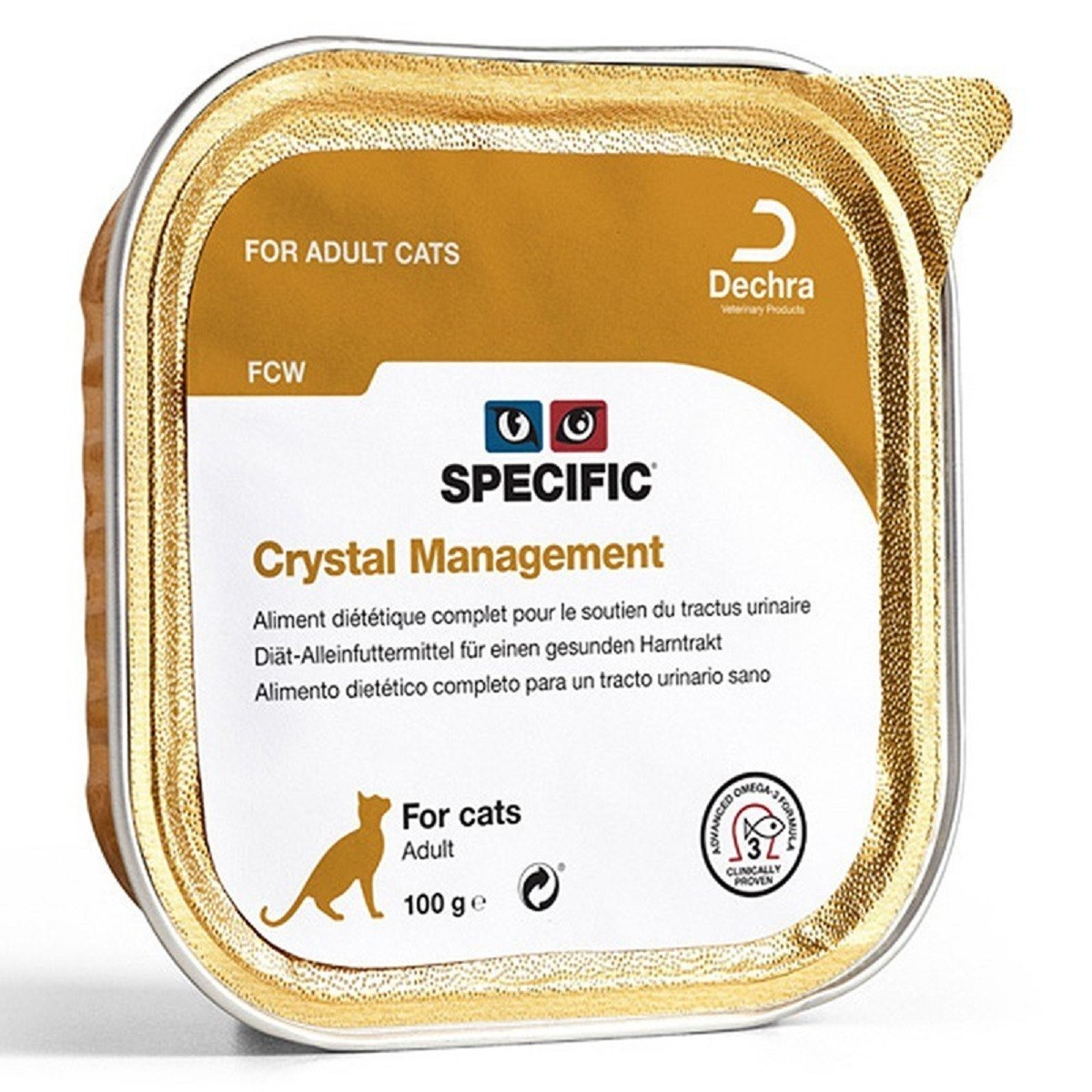 Confezione di 7 Patè SPECIFIC FCW Crystal Management 100g per Gatti Adulti