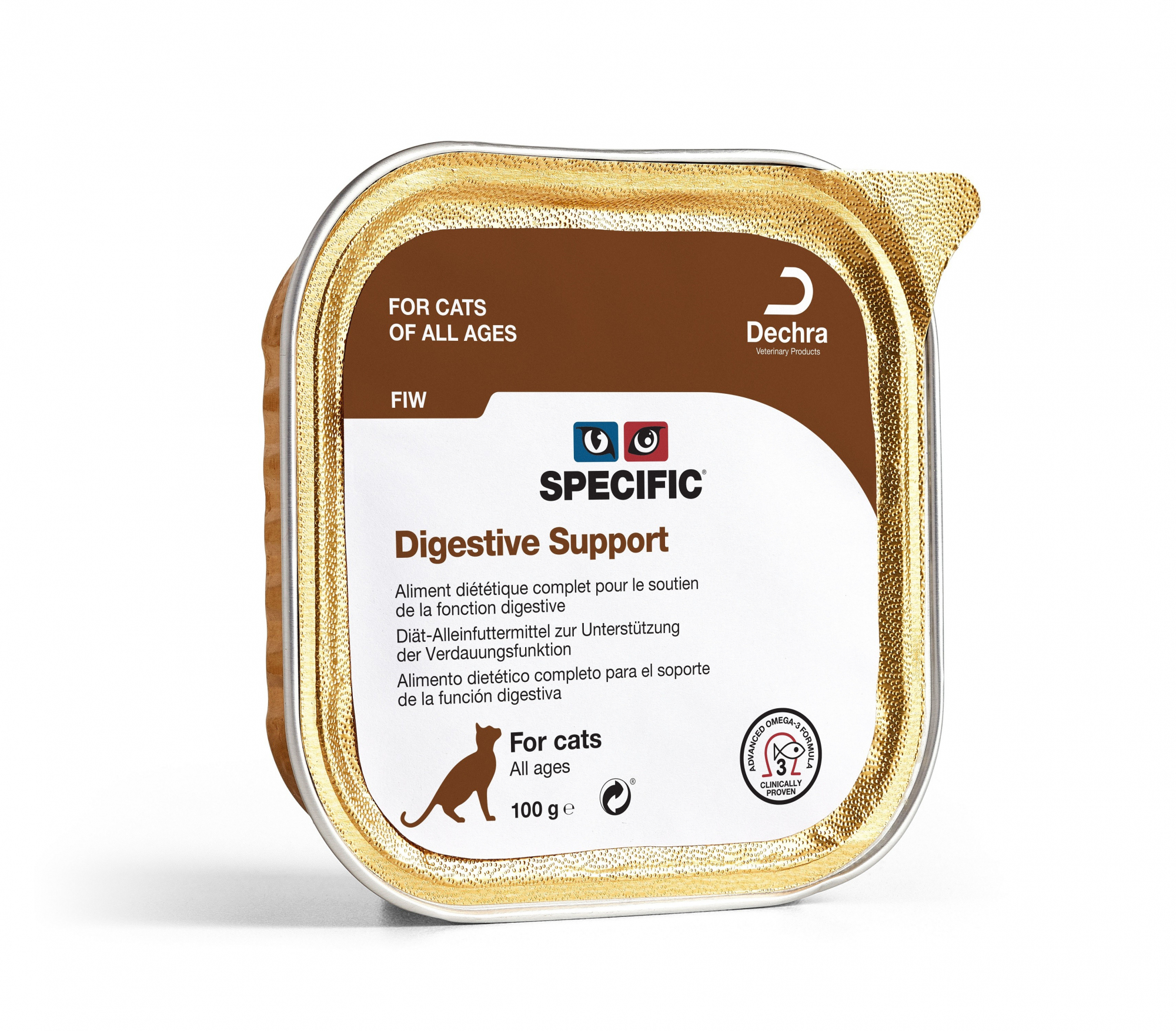 Pack de 7 Patés SPECIFIC FIW Digestive Support 100g para Gato Adulto Sensível