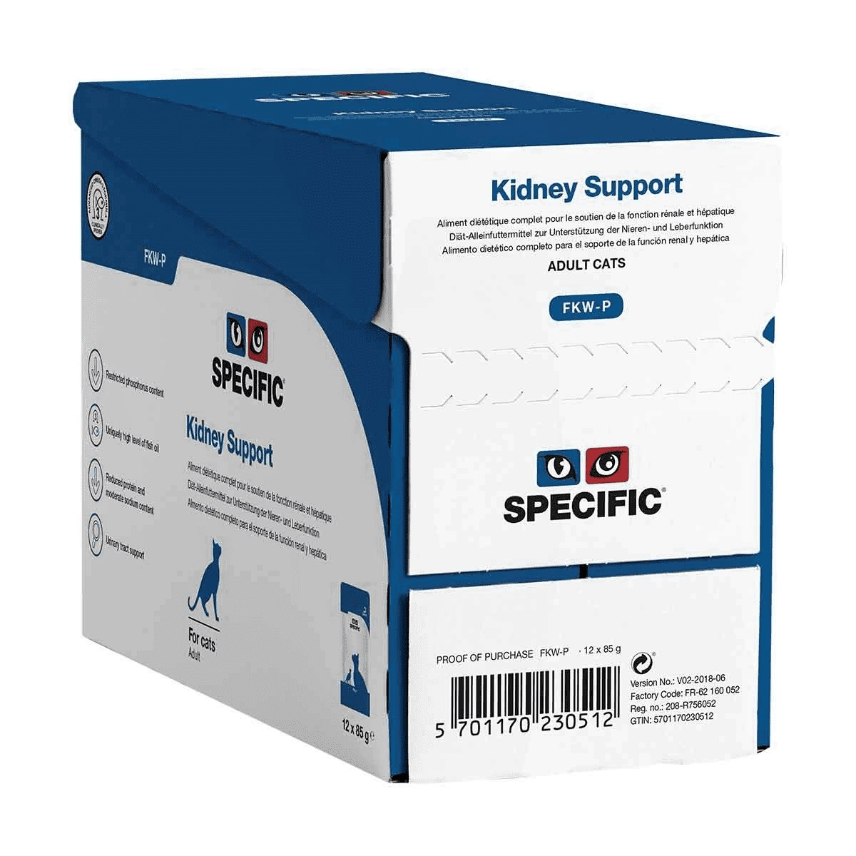 Pack de 7 Patés SPECIFIC FKW Kidney Support para gato Adulto