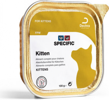 Pack de 7 Patés SPECIFIC FPW Kitten 100g para gatito y gata gestante