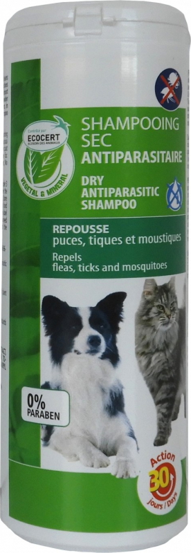 Shampooing Sec Antiparasitaire Bio Pour Chienchat Ecosoin Bio