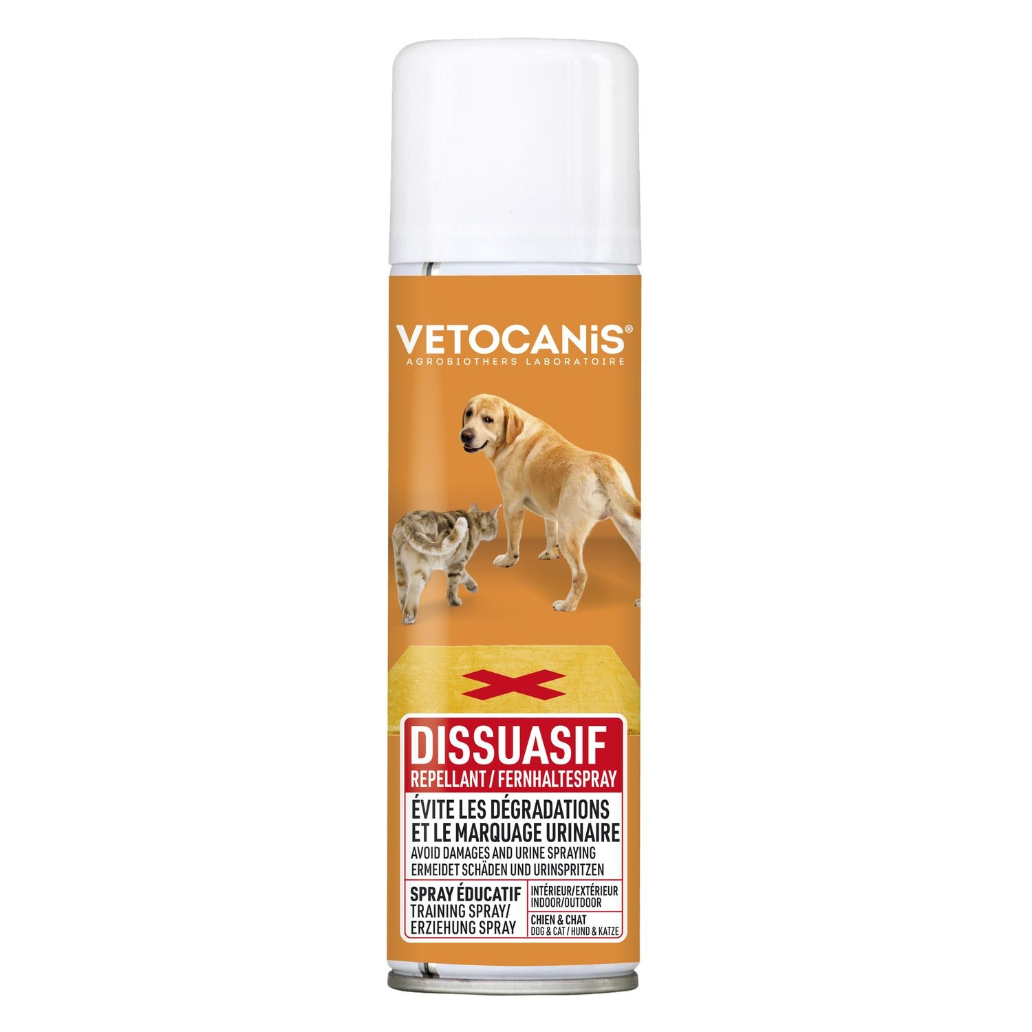 Vétocanis spray disuasivo para cão e gato, interior ou exterior