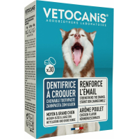 Vétocanis Plak Fighter Kaubare Zahnpasta für Hunde x30 Tabletten