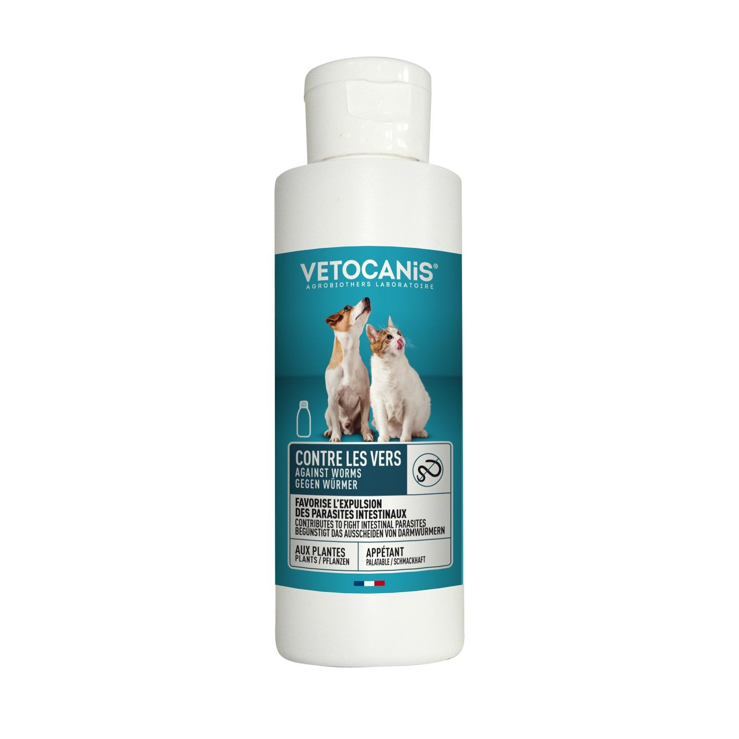 Vetocanis Siroop tegen wormen 125 ml kat/hond