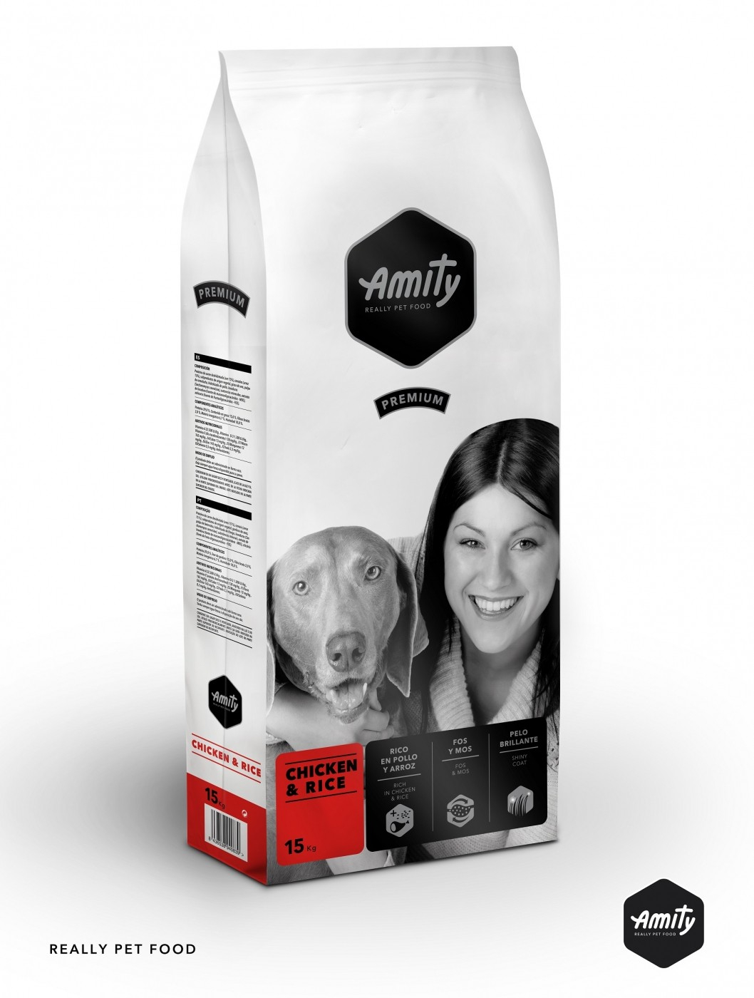 AMITY Premium Adult - Kip & Rijst voor volwassen honden