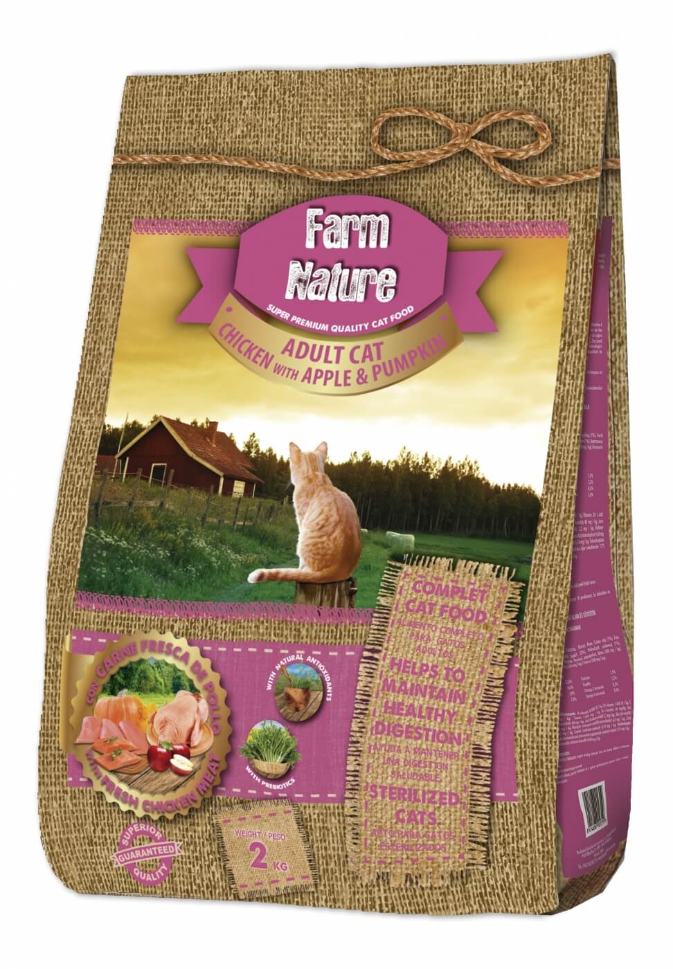 FARM NATURE Huhn, Apfel & Kürbis für kastrierte Katzen