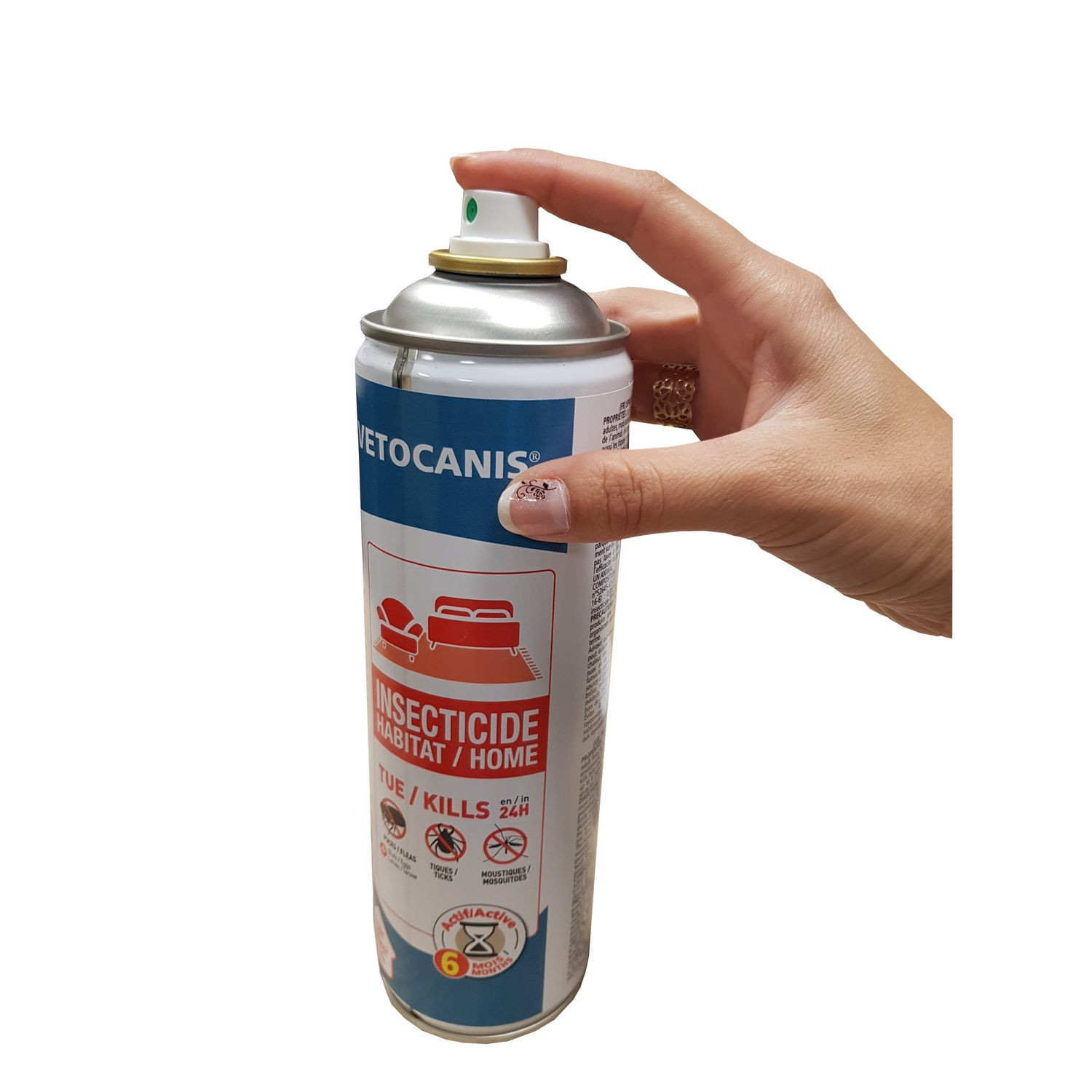 Vétocanis spray insecticida para el hogar : elimina pulgas, garrapatas y mosquitos