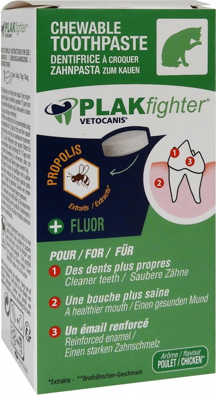 Vétocanis - Dentifrice à croquer Plak Fighter pour chat 