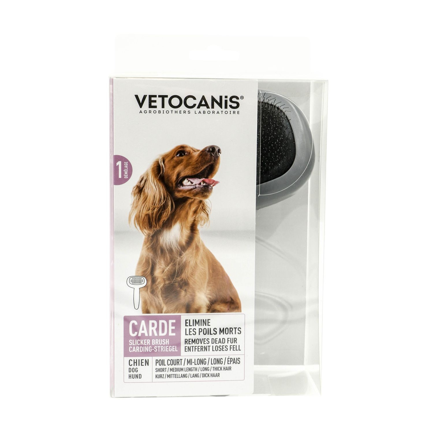 Vétocanis Fellbürste für mittelgroße und große Hunde