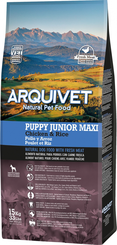 ARQUIVET Puppy & Junior MAXI mit Huhn & Reis für Welpen großer Rassen