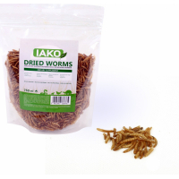 IAKO Dried Worms Gusanos de la harina deshidratados para reptiles y pájaros