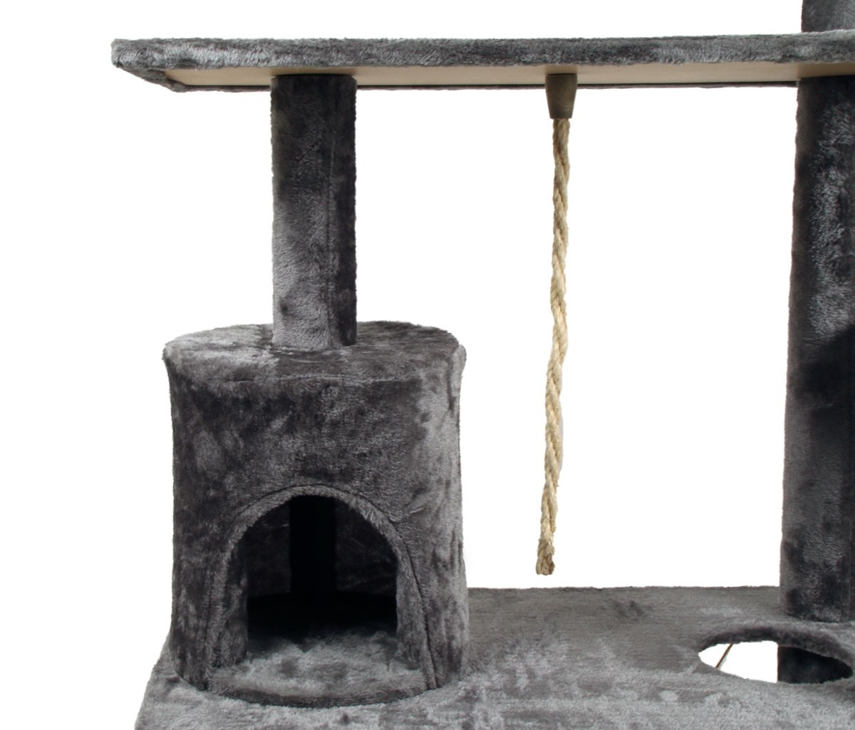 Arbre à chat - 141 cm - Zolia Alaké avec griffoir, sisal, corde jeu, hamacs, escalier
