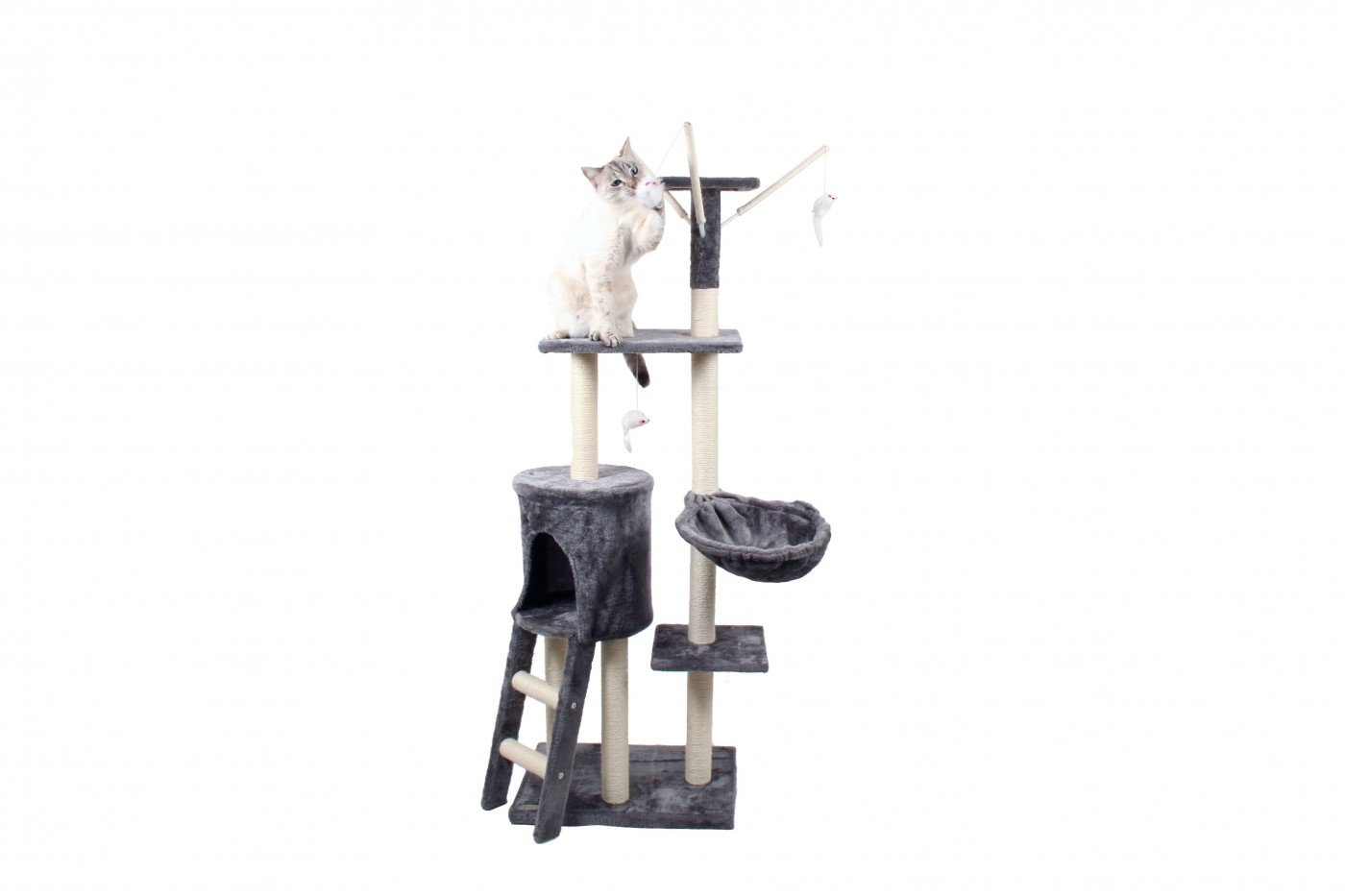 Arbre à chat - 138cm - Zolia Joy - station de jeu complète et de couchage 